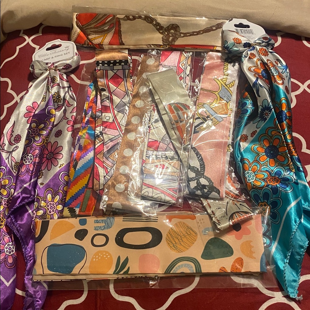 Colorful Silk Scarf  Nwt lot of 10